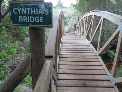 New bridges over botanical garden hiking paths